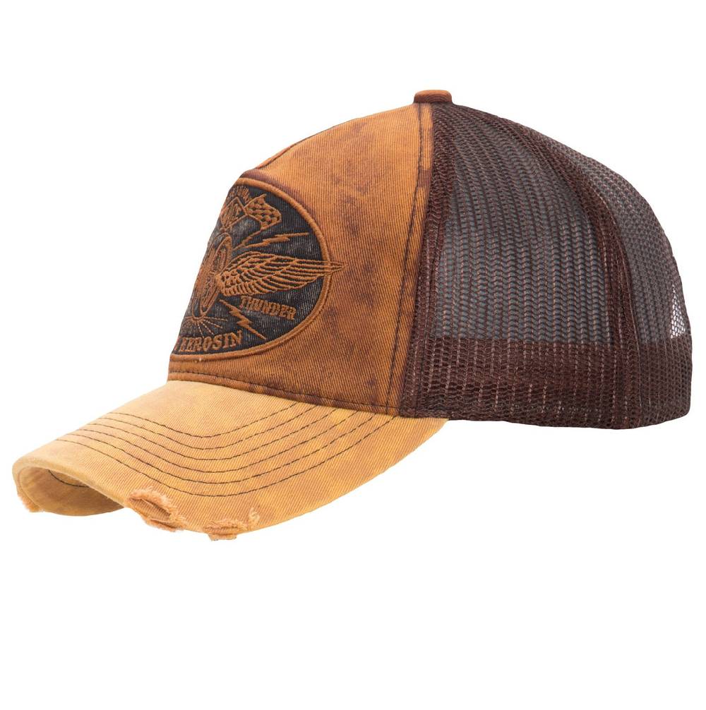 Queen Kerosin Trucker Trucker Cap im Vintage Jeans Look «Ride like Thunder» Online