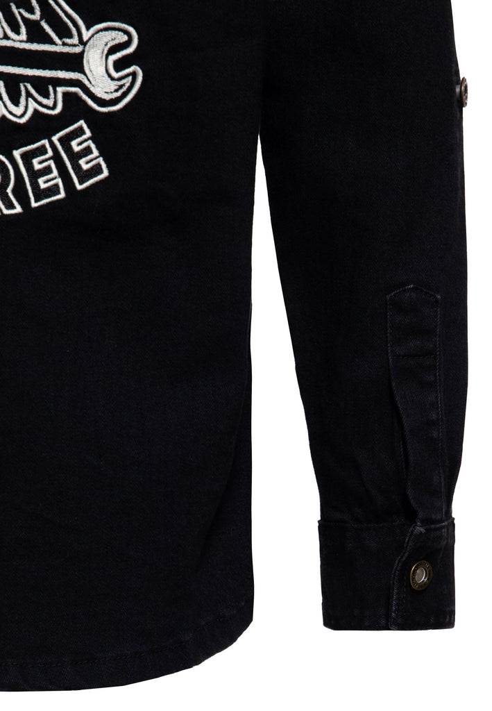Queen Kerosin Workwear Hemd «Ride Free Live Free» Hotsell