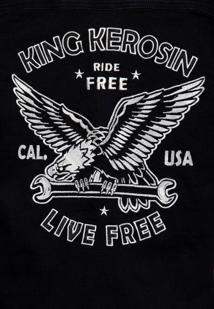 Queen Kerosin Workwear Hemd «Ride Free Live Free» Hotsell
