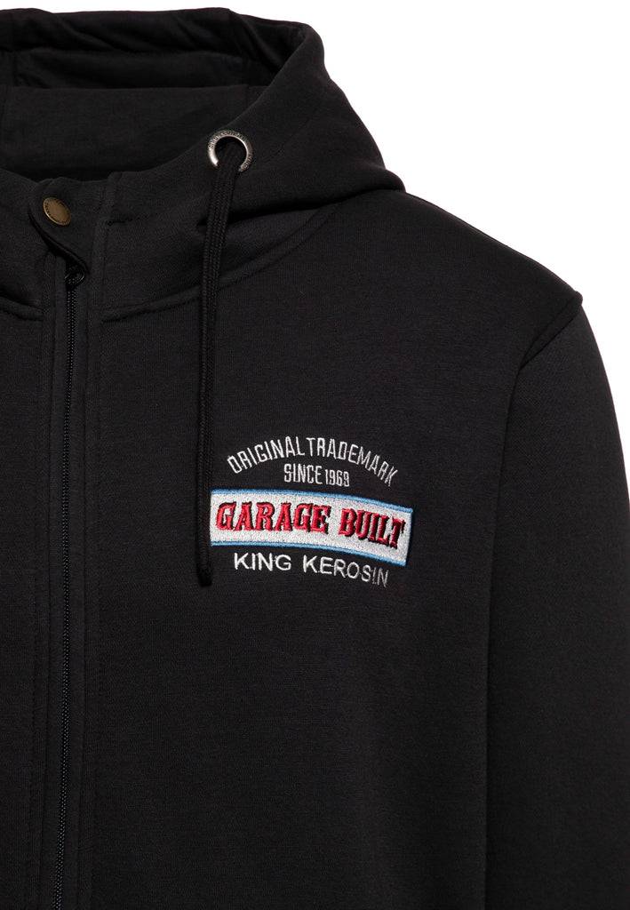 Queen Kerosin Kapuzen-Sweatjacke «Garage Built» Auslauf