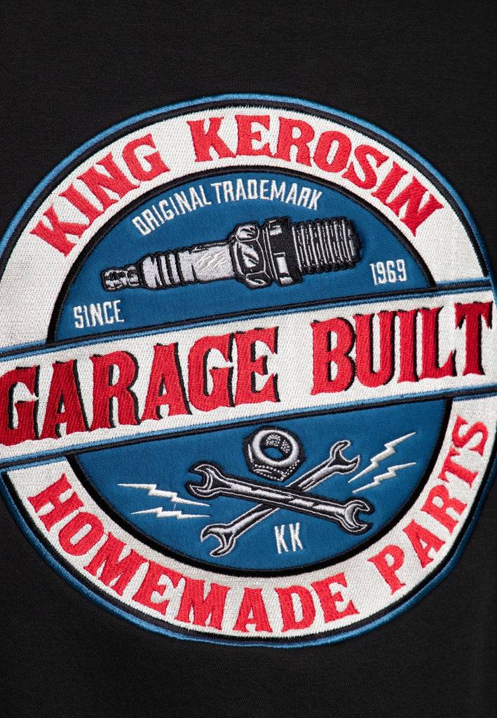 Queen Kerosin Kapuzen-Sweatjacke «Garage Built» Auslauf