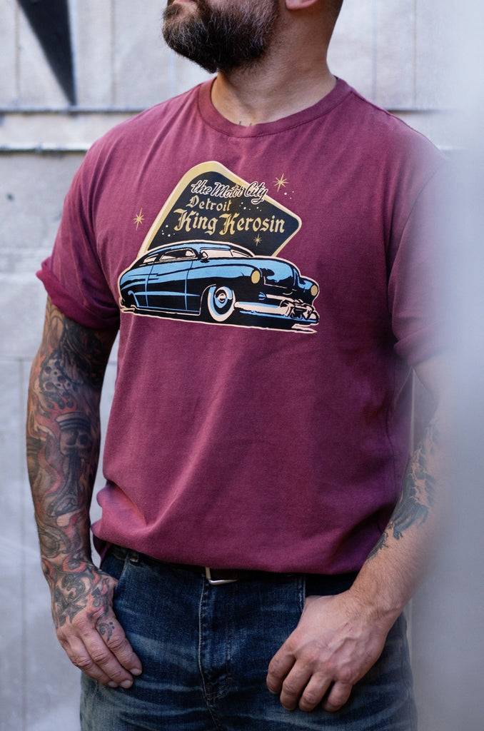 Queen Kerosin T-Shirt «Detroit Greaser» Schlussverkauf