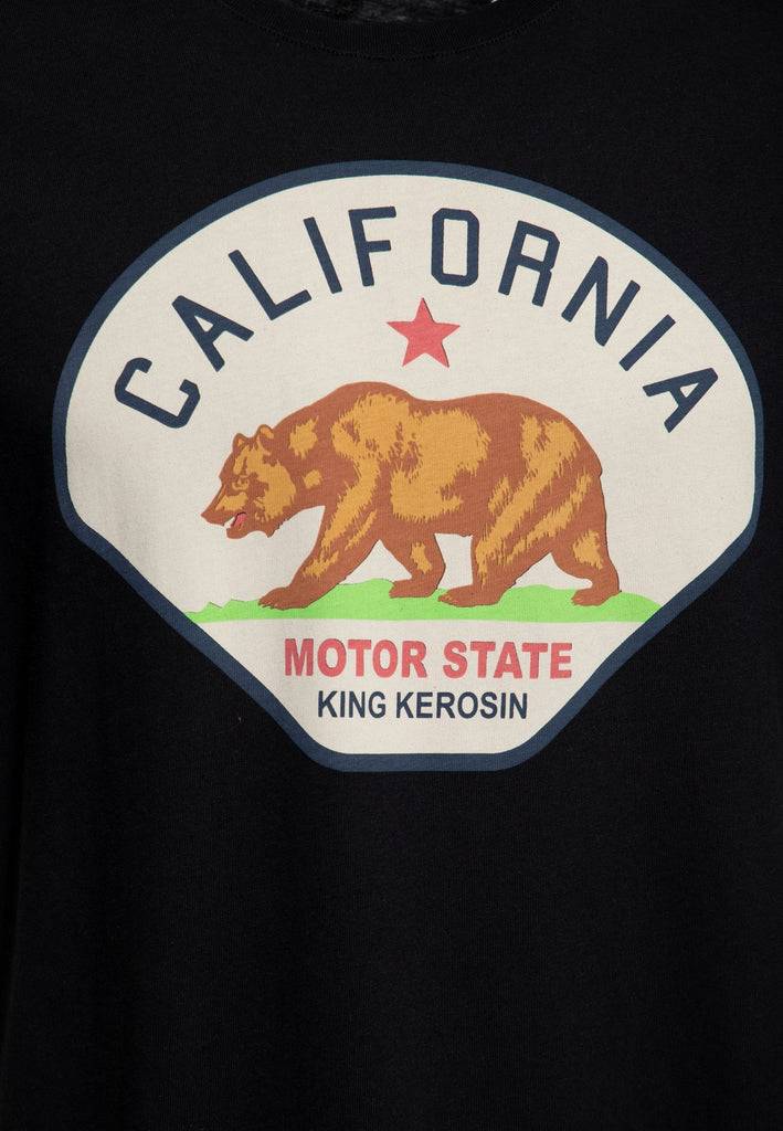 Queen Kerosin Print T-Shirt «California Motor State» Schlussverkauf