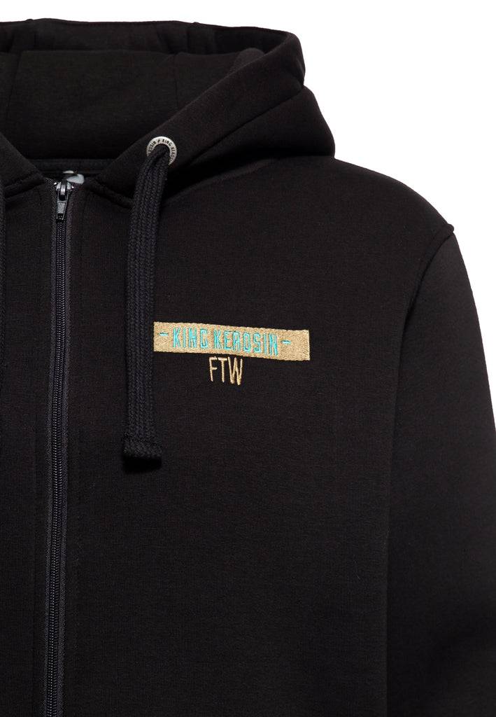 Queen Kerosin Basic Zip Hoodie «Don't Tread» Blitzverkäufe