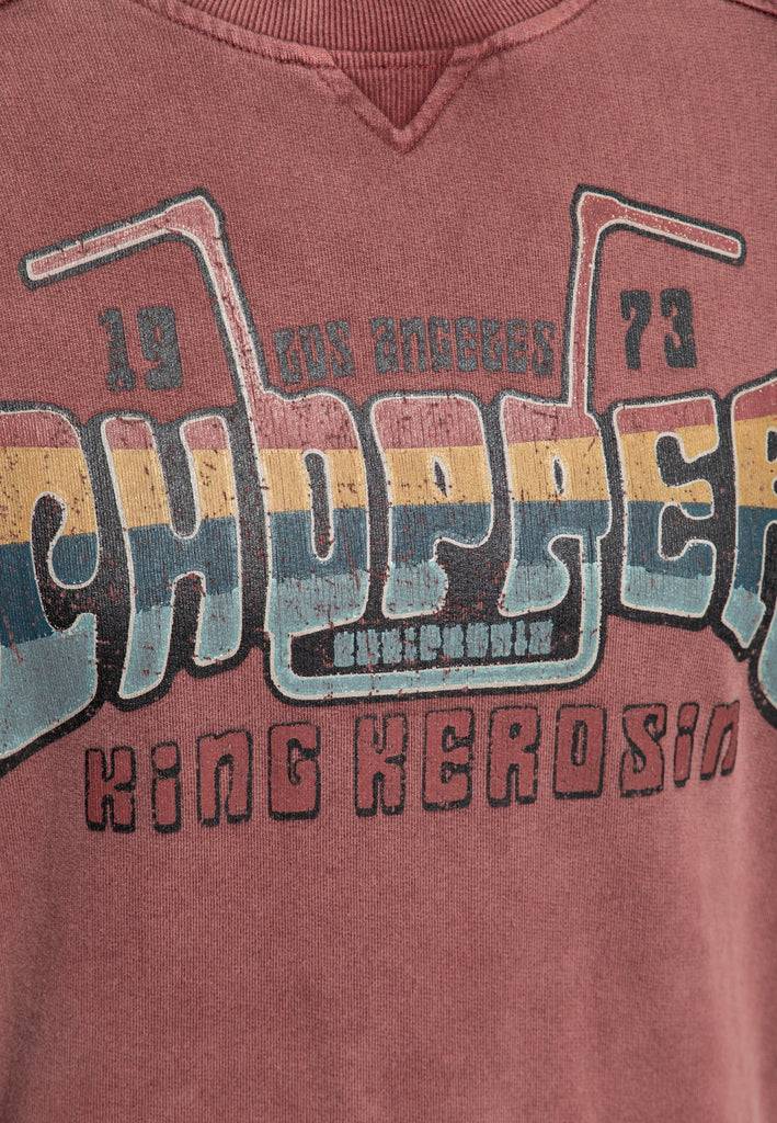 Queen Kerosin Acid Washed Pullover «Chopper 1973» Hotsell