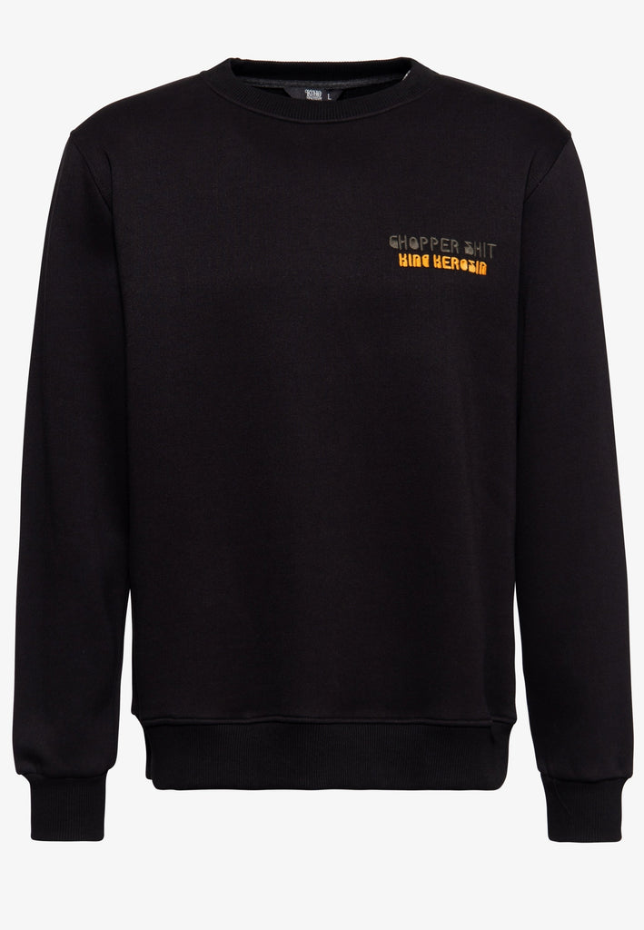 Queen Kerosin Longsleeve Sweater «Chopper Shit» Günstiger Verkauf