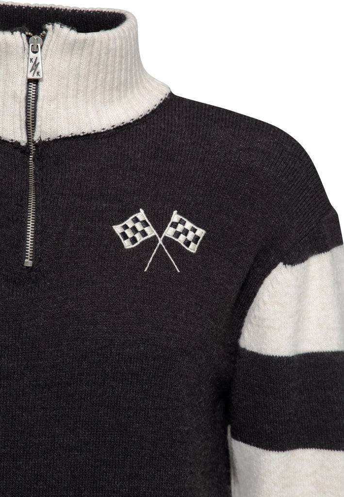 Queen Kerosin Strickpullover «KK Motor Crew» Meist gekauft