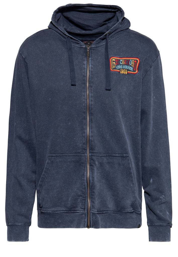 Queen Kerosin Sweatjacke Acidwash «Hit The Road Jack» Blitzverkäufe