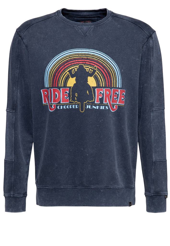 Queen Kerosin Pullover Acidwashed «Chopper Sun»