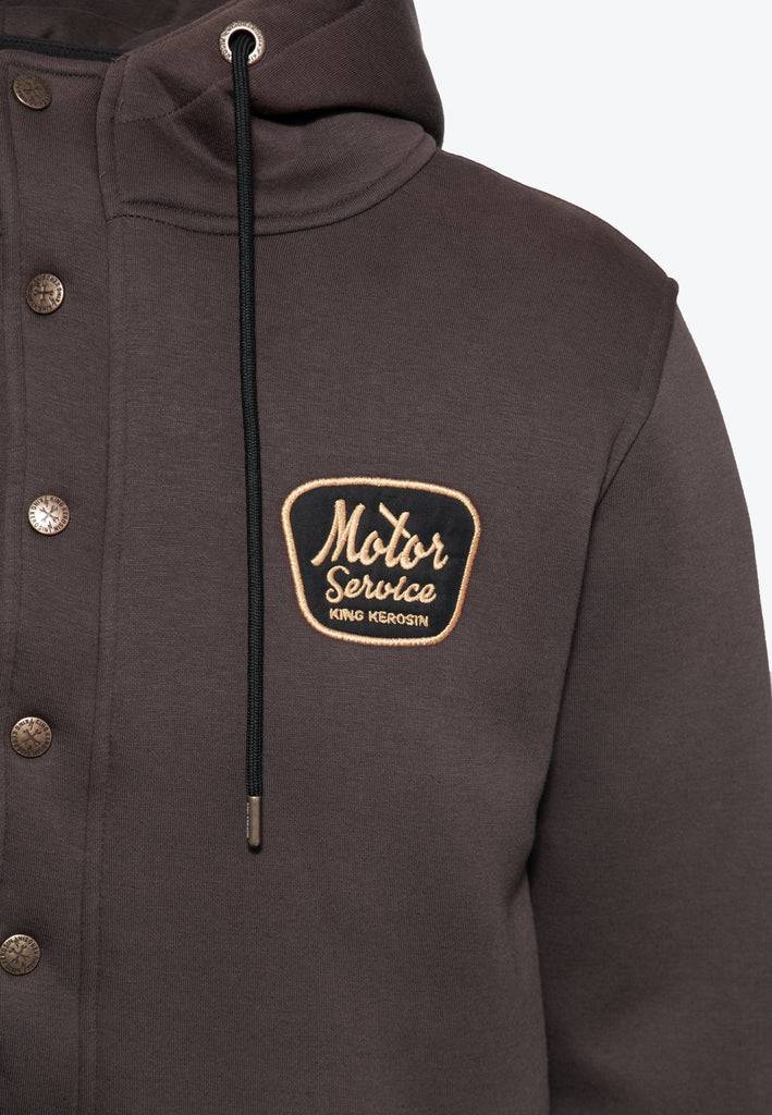 Queen Kerosin Outdoor Sweatjacke «KK Adventure Gear - Detroit Motor Service» Blitzverkäufe