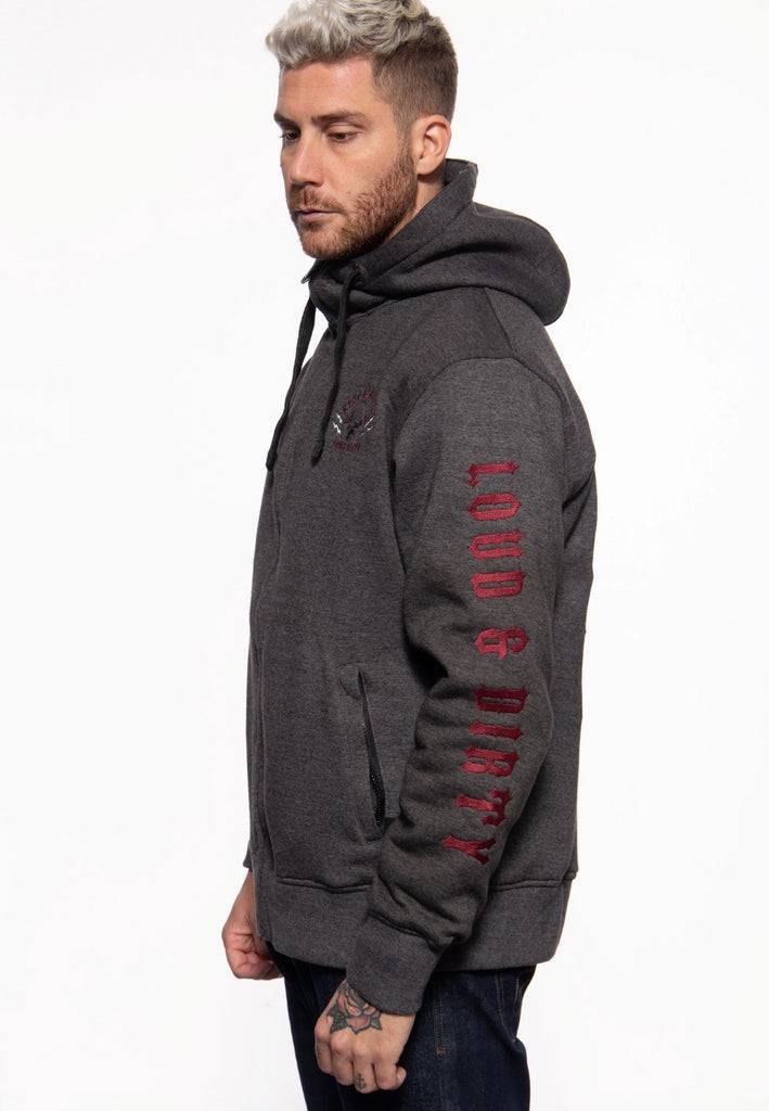 Queen Kerosin Sweatjacke mit Kapuze «Loud and Dirty» Blitzverkäufe