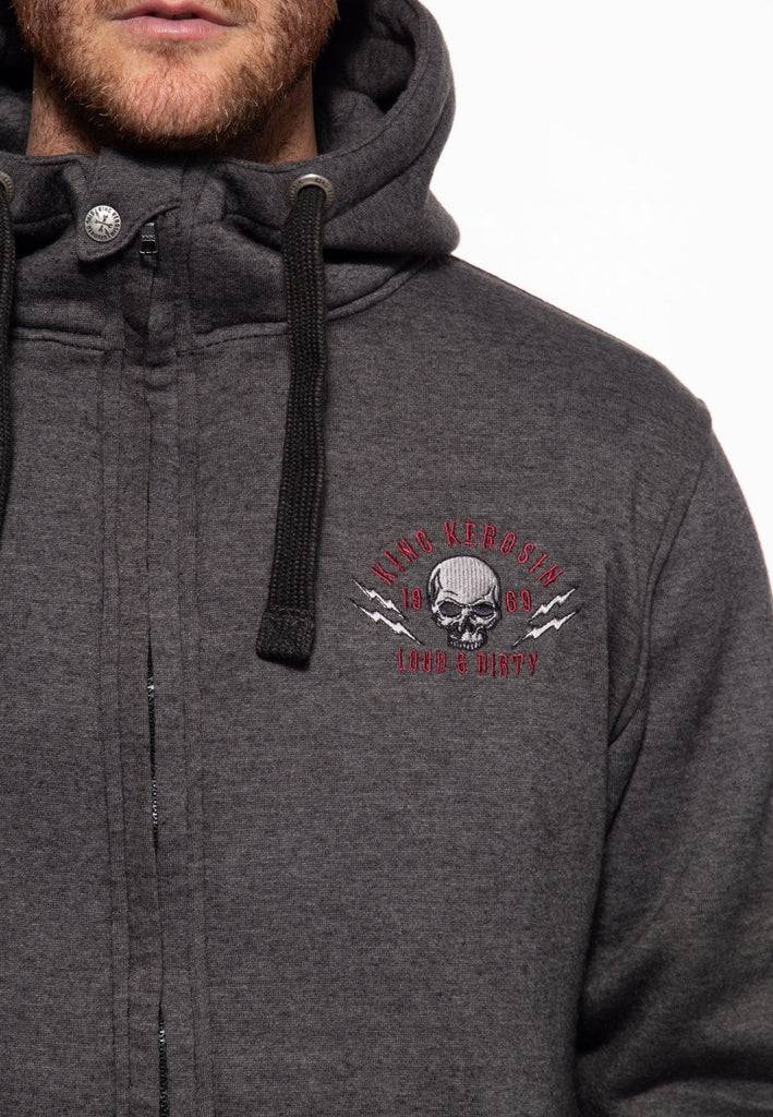 Queen Kerosin Sweatjacke mit Kapuze «Loud and Dirty» Blitzverkäufe