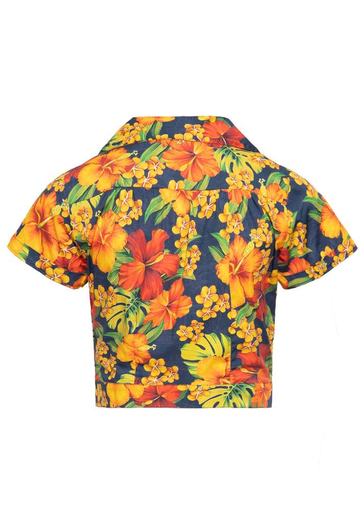 Queen Kerosin Hawaiibluse «Hibiskus» Outlet