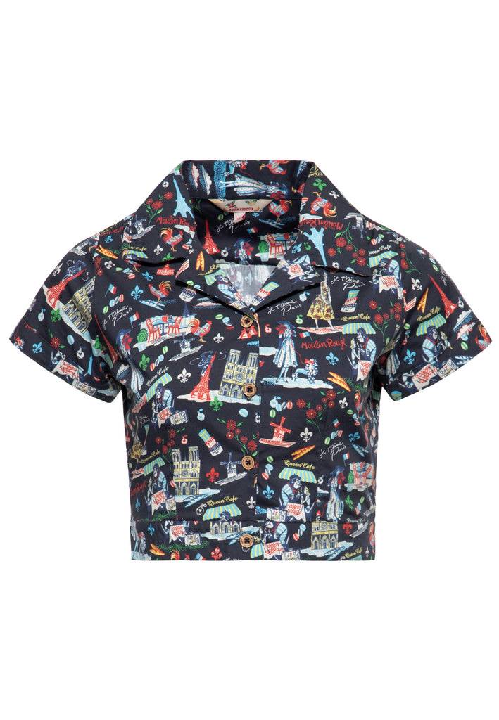 Queen Kerosin Hawaiibluse «Paris» Letzter Tag