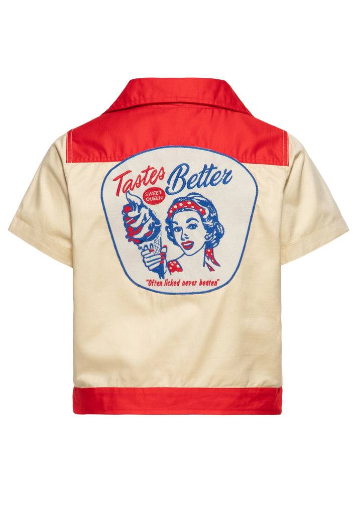 Queen Kerosin Workwear Hemdbluse «Gelateri» Meist gekauft