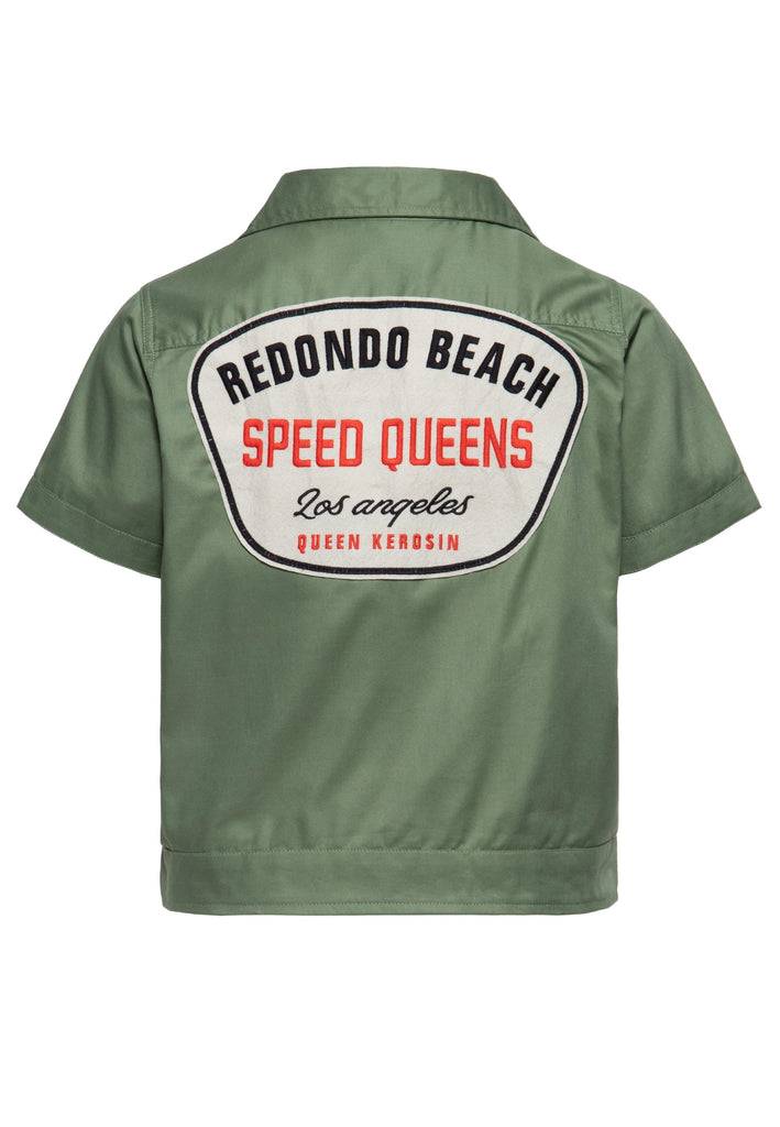 Queen Kerosin Workwear Hemdbluse «Redondo Beach Speed Queens» Blitzverkäufe