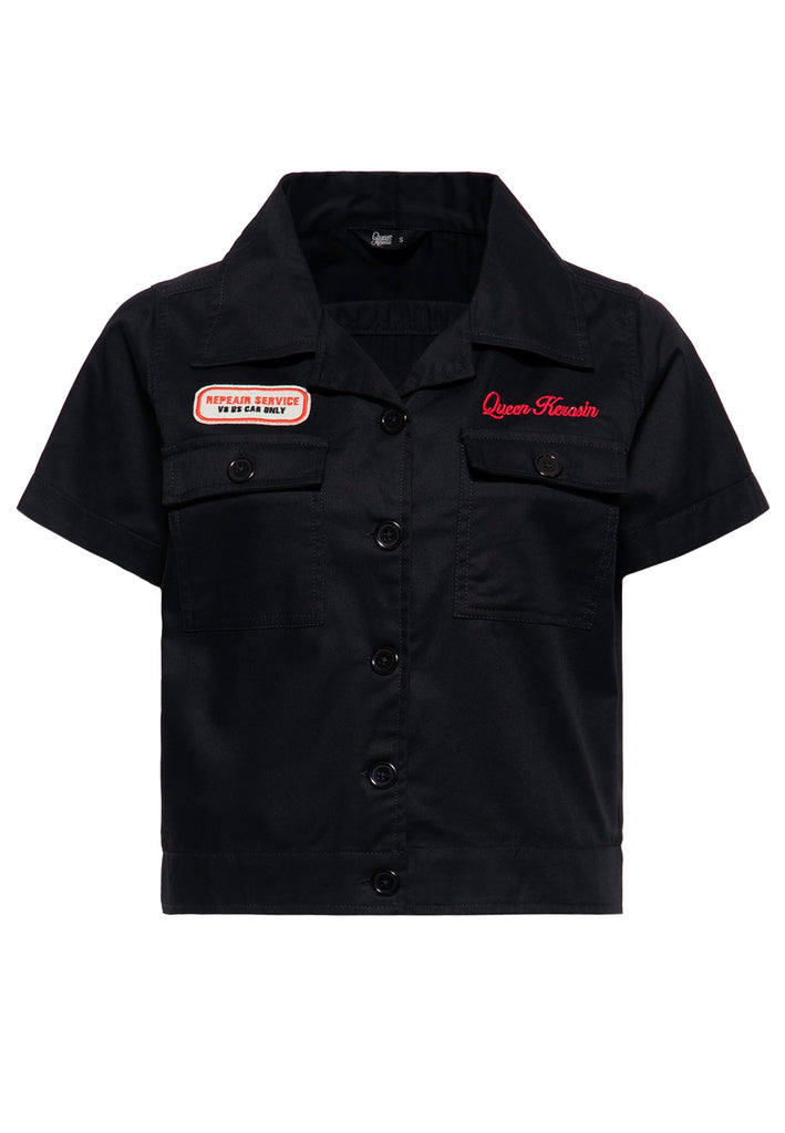 Queen Kerosin Workwear Hemdbluse «Redondo Beach Speed Queens» Blitzverkäufe