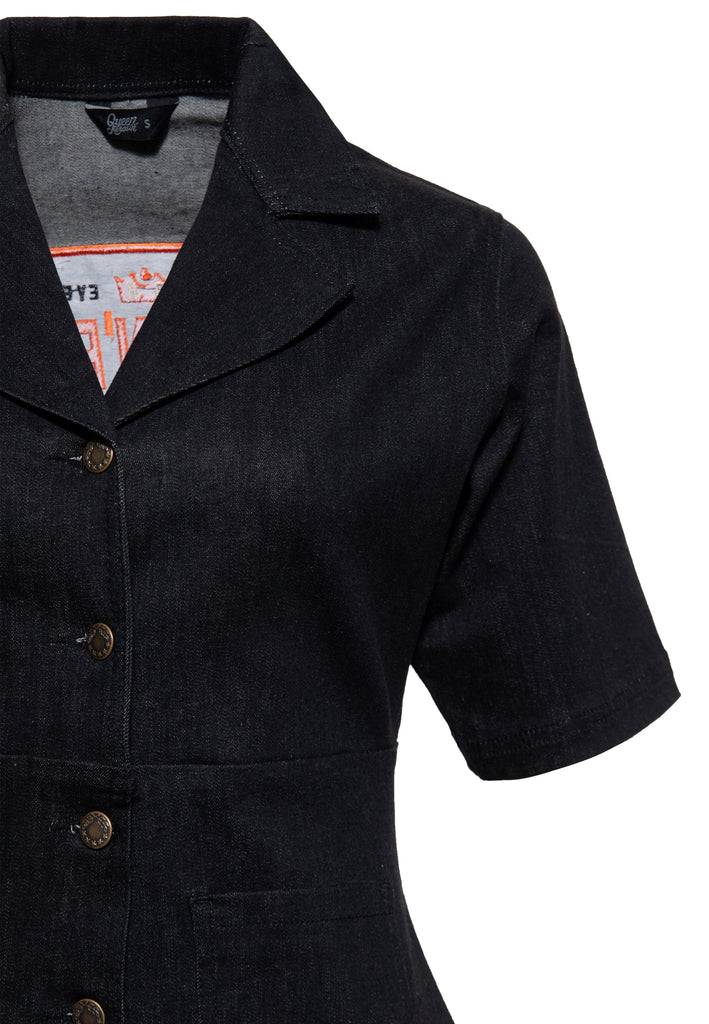 Queen Kerosin Denim Etuikleid «Rebel Queens» Hotsell