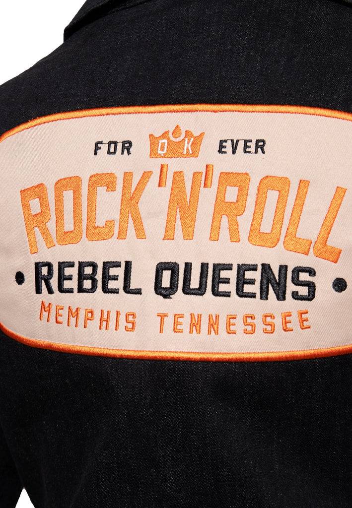 Queen Kerosin Denim Etuikleid «Rebel Queens» Hotsell