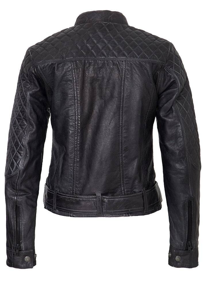 Queen Kerosin Lederjacke mit Kontrastfutter Auslauf