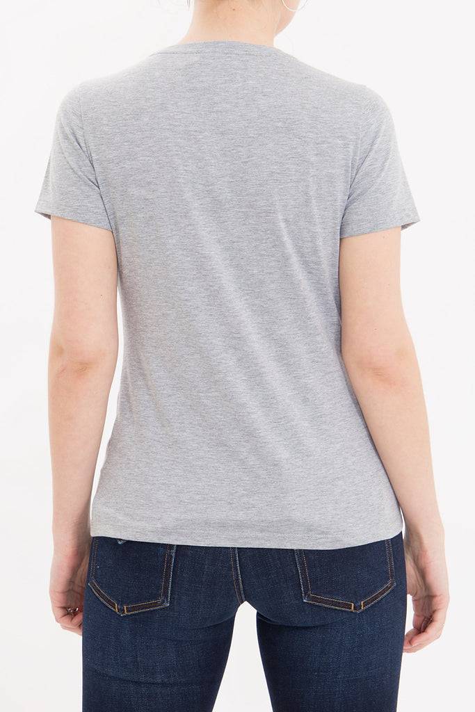 Queen Kerosin Melange Shirt aus Melange Jersey mit Front Motiv «Drive Fast» Verkauf