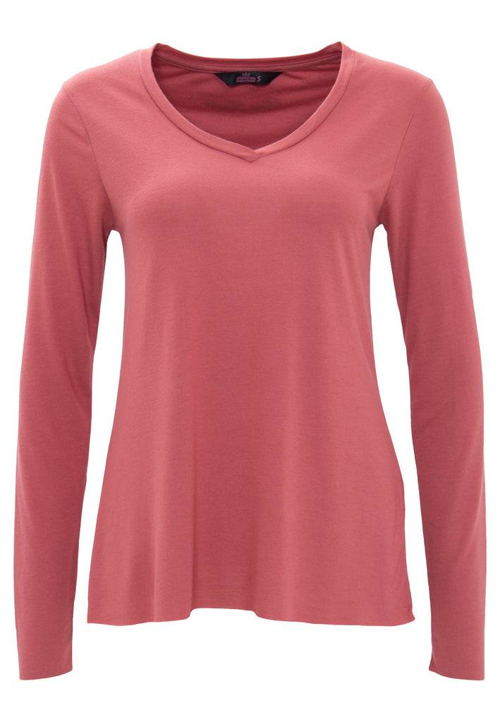 Queen Kerosin Basic Longsleeve mit offenen Abschlüssen und Logo Stickerei im Angebot