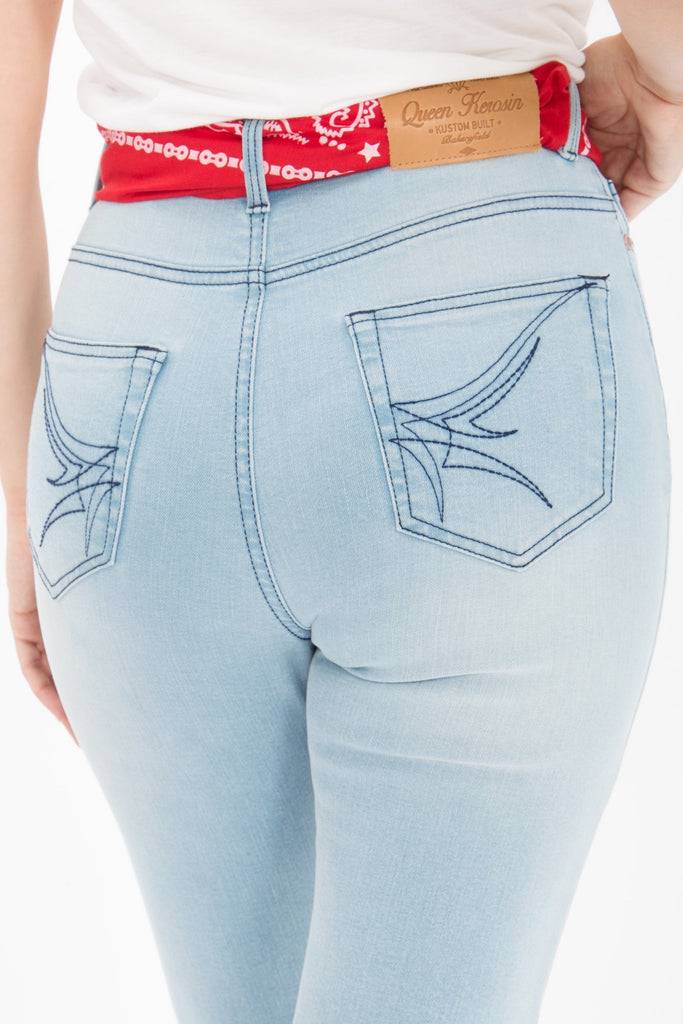 Queen Kerosin High Waist Jeans Betty Fit «Betty Fit» Fabrikverkauf