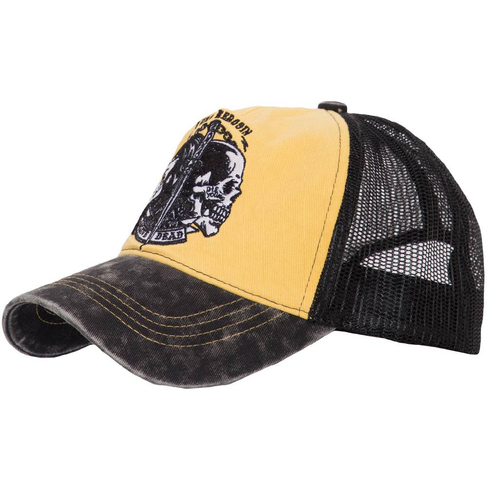 Queen Kerosin Trucker Cap in Vintage Waschung »Alive Dead« Auslauf