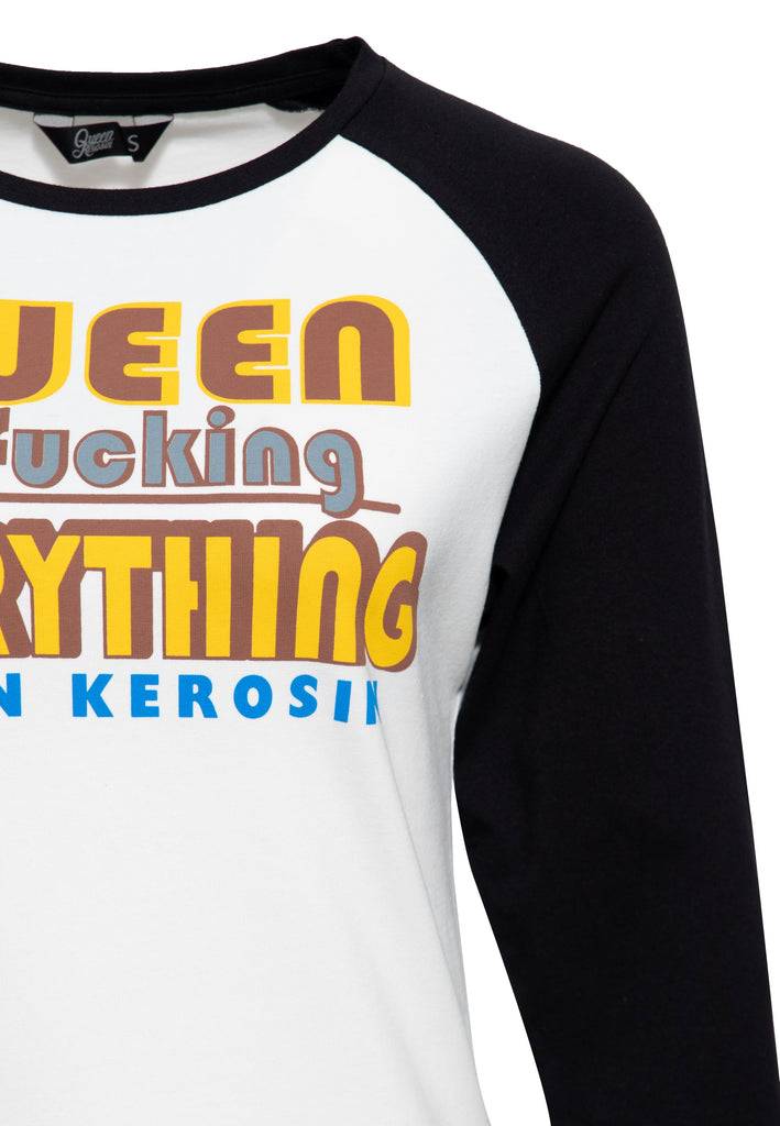 Queen Kerosin 3/4-Arm Shirt «Queen Of Fucking Everything» Schlussverkauf