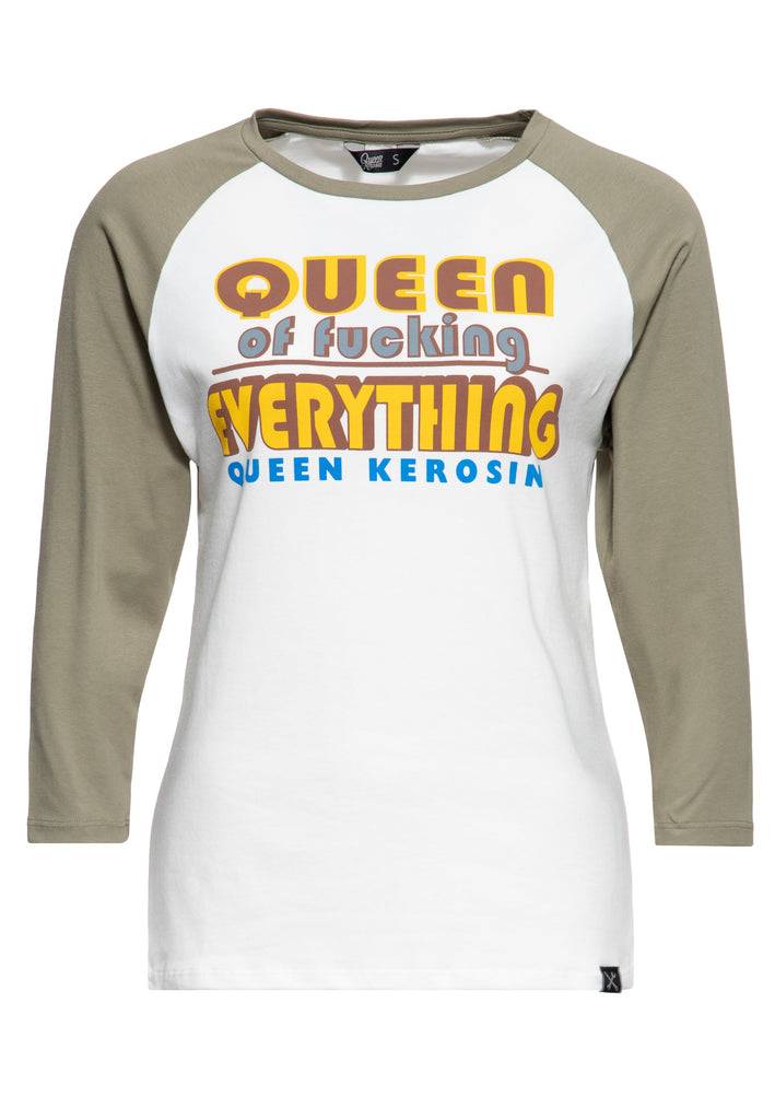 Queen Kerosin 3/4-Arm Shirt «Queen Of Fucking Everything» Schlussverkauf
