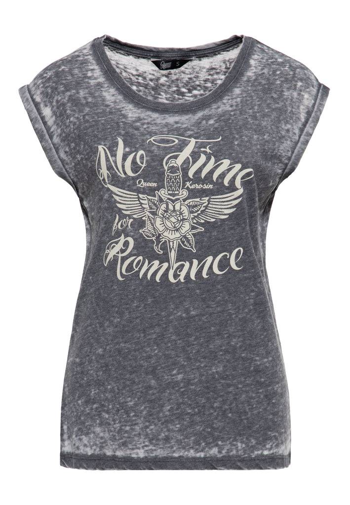Queen Kerosin T-Shirt «No Time For Romance» Zeitlich begrenztes Angebot