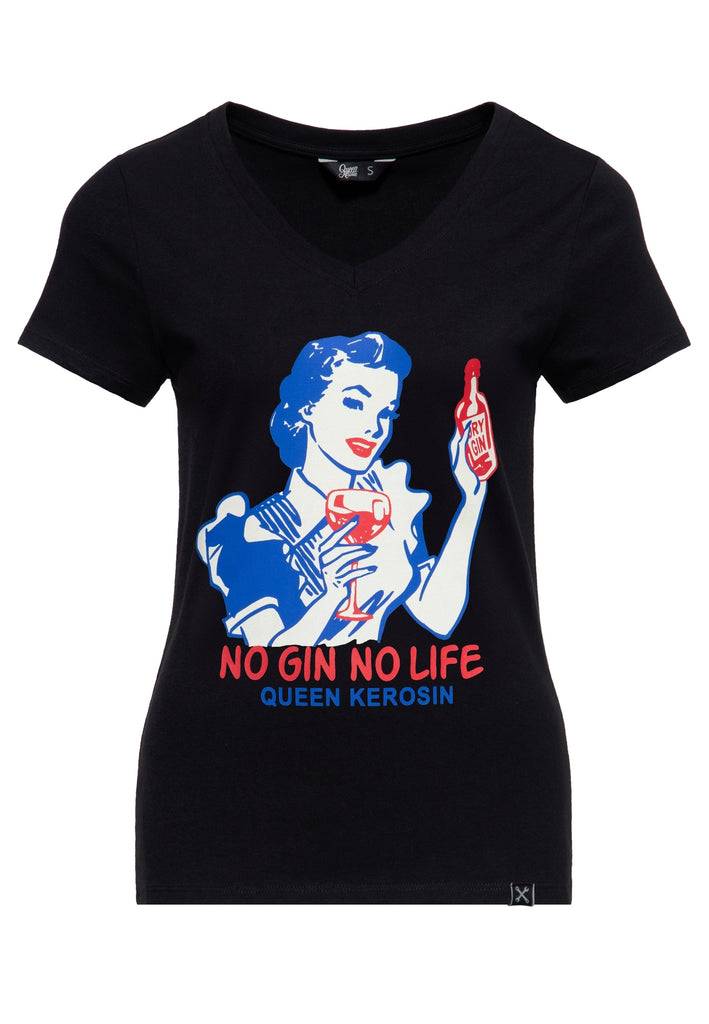 Queen Kerosin T-Shirt «No Gin No Life» Bestseller