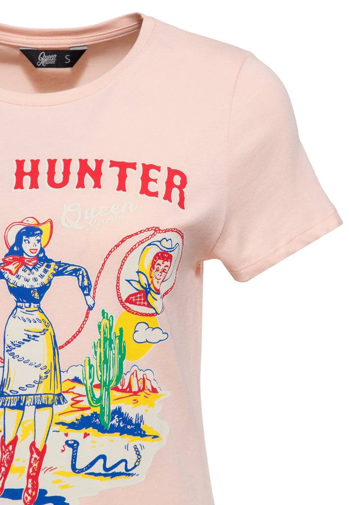 Queen Kerosin Print T-Shirt «Head Hunter» Sonderangebote