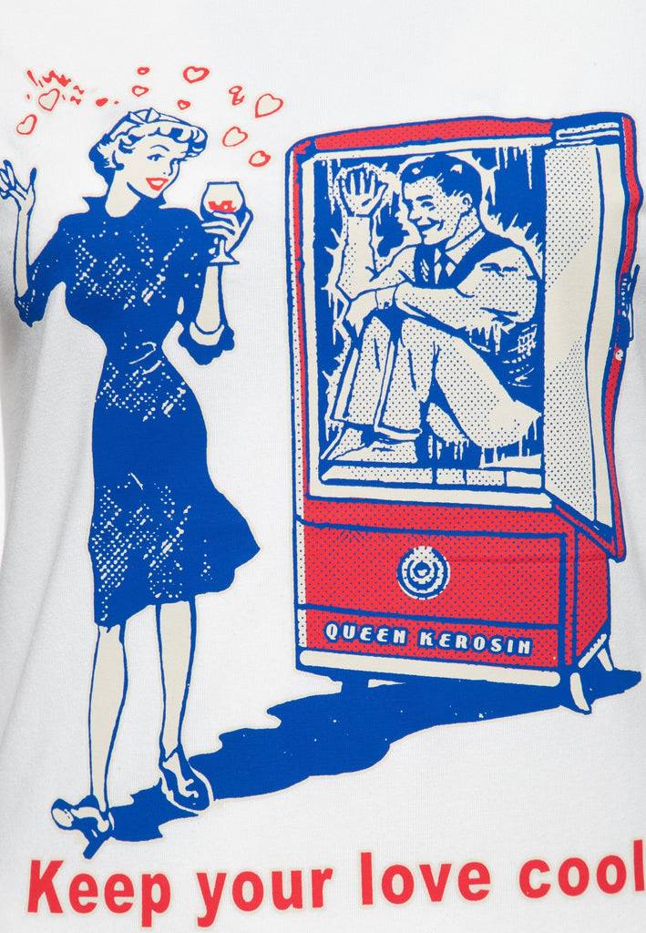 Queen Kerosin T-Shirt «Keep Your Love Cool» Riesige Ersparnisse