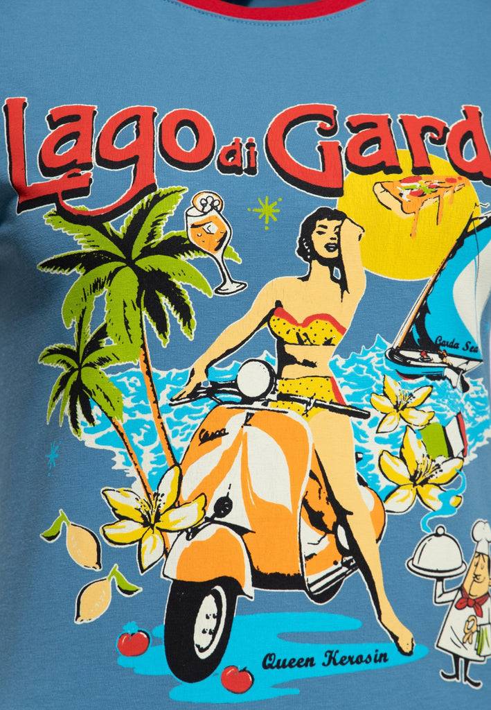 Queen Kerosin Ringer T-Shirt «Lago di Garda» VIP-Rabatte