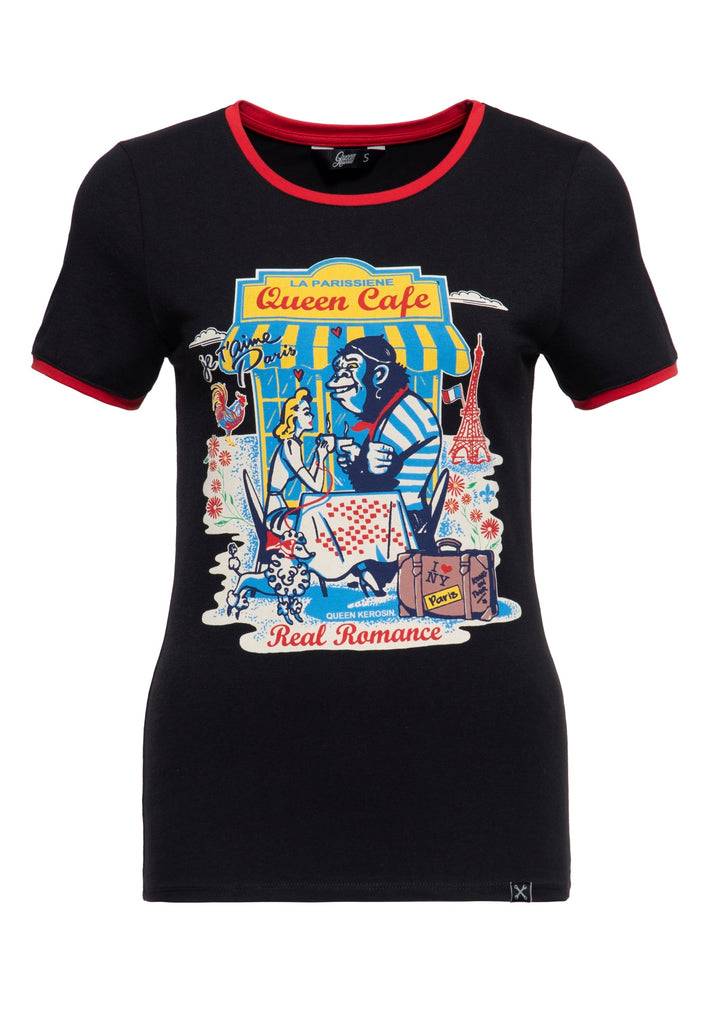 Queen Kerosin Ringer T-Shirt «Real Romance» Tiefpreis