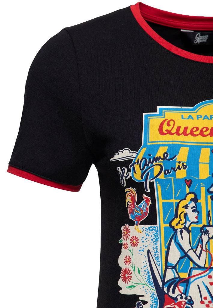 Queen Kerosin Ringer T-Shirt «Real Romance» Tiefpreis