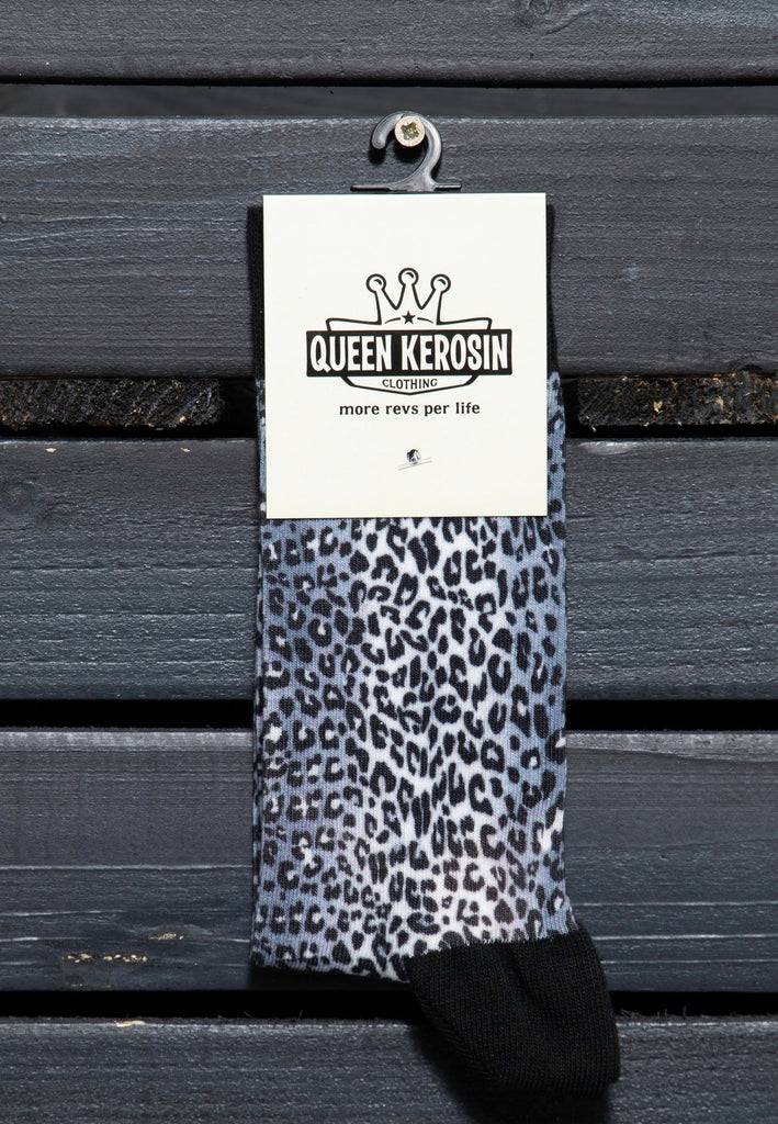 Queen Kerosin Socken «Snow Leopard» Bis zu 50% Rabatt