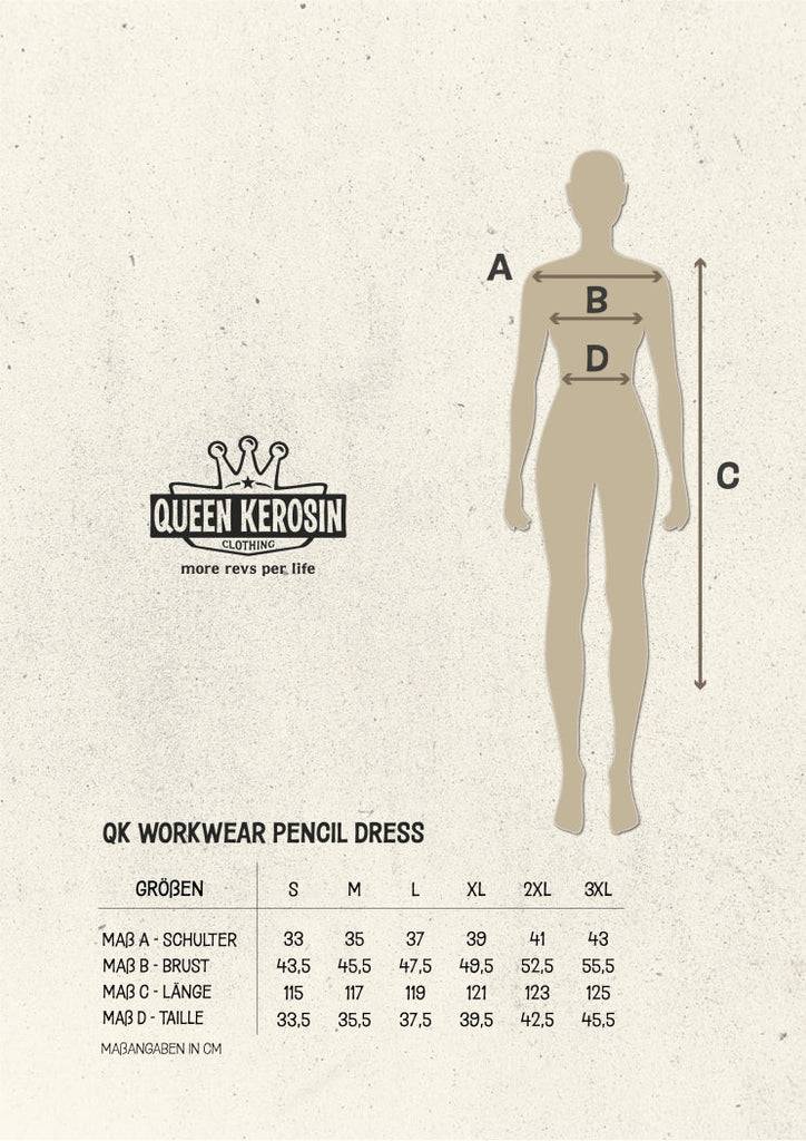 Queen Kerosin Workwear Bleistiftkleid Vierteljährliche Förderung