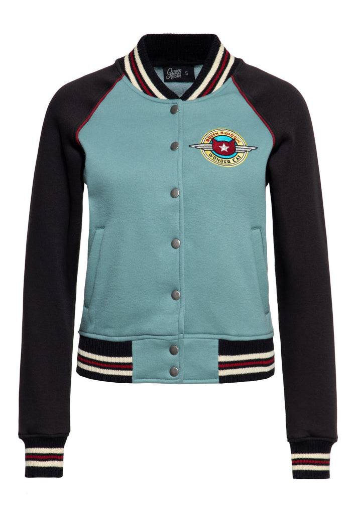 Queen Kerosin College Jacke «Wonder Cat» Super Rabatt
