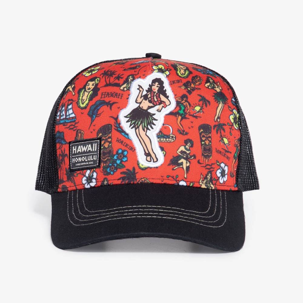 Queen Kerosin Trucker Cap «Hawaii Honolulu» Fabrikverkauf