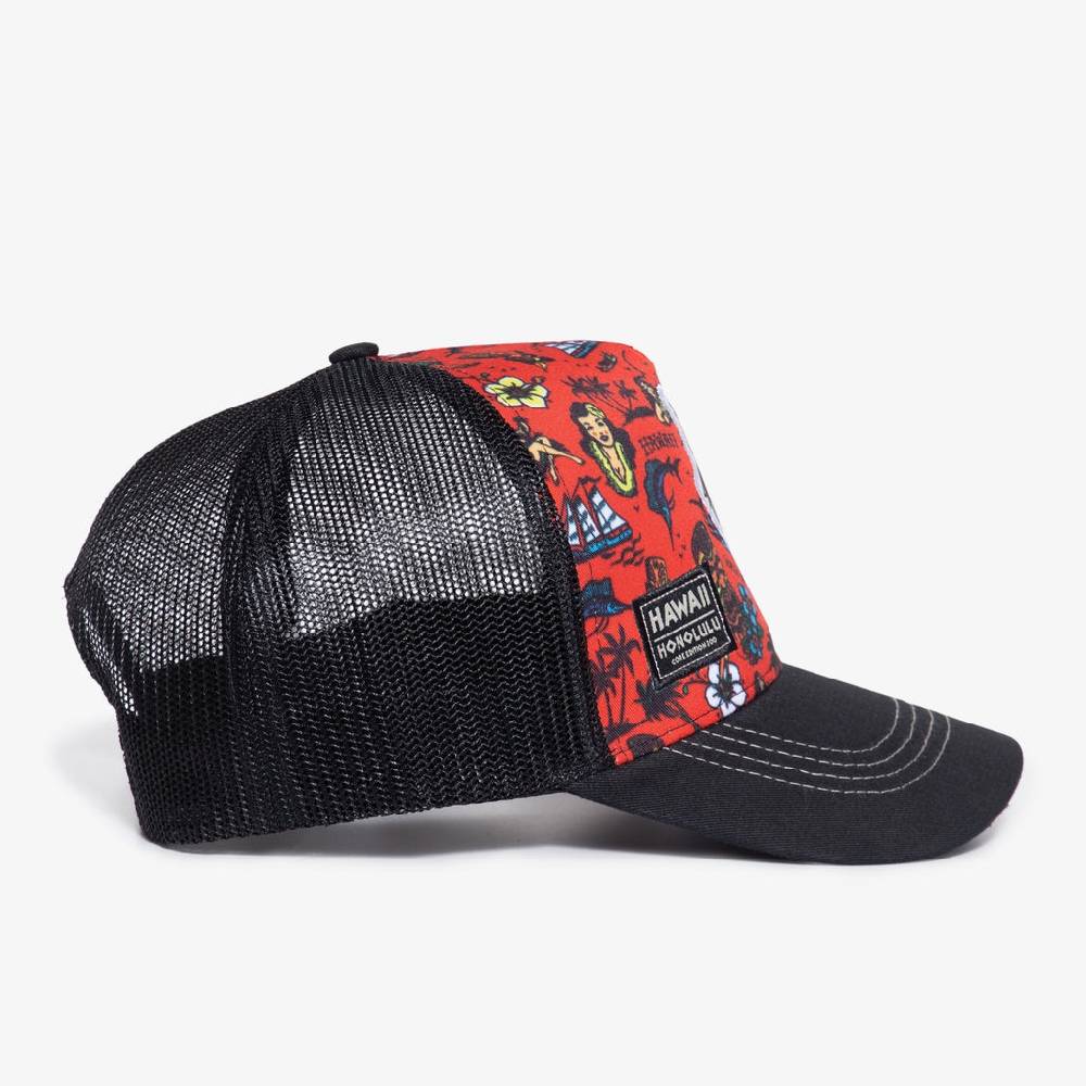 Queen Kerosin Trucker Cap «Hawaii Honolulu» Fabrikverkauf