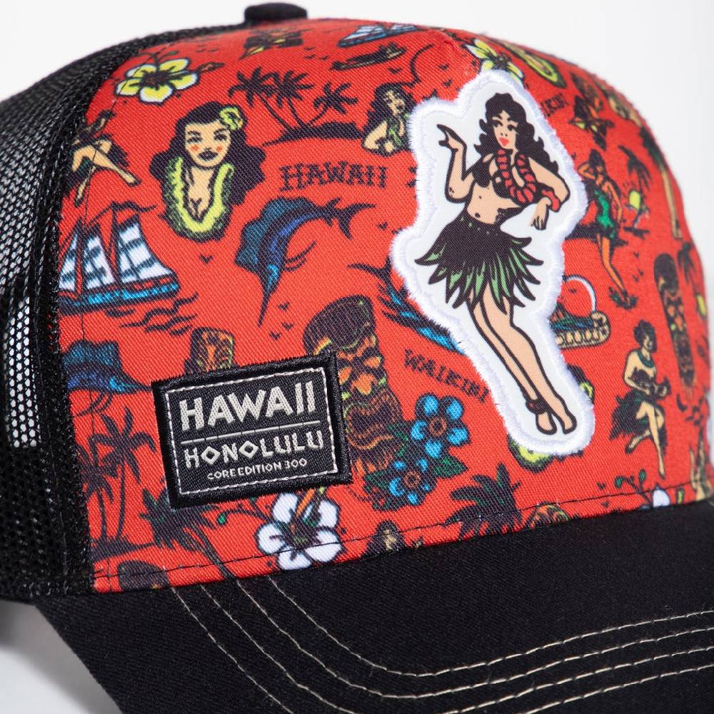Queen Kerosin Trucker Cap «Hawaii Honolulu» Fabrikverkauf