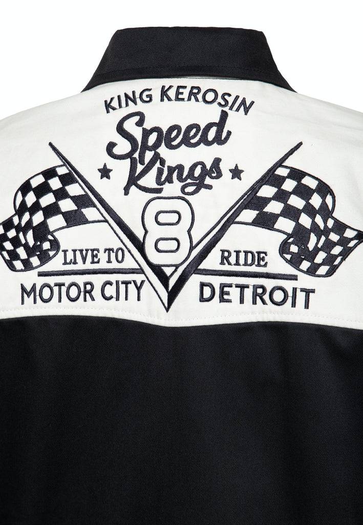 Queen Kerosin Gabardine Jacke «Speed King» Vatertagsangebot