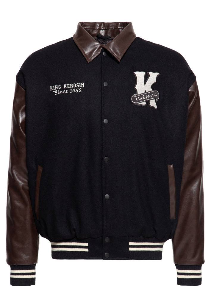 Queen Kerosin College Leder Jacke «Pharaos» Online Outlet