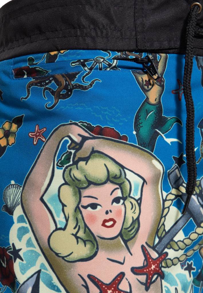 Queen Kerosin Badeshorts «Sailor» Bis zu 60% Rabatt