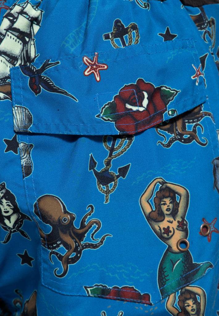 Queen Kerosin Badeshorts «Sailor» Bis zu 60% Rabatt