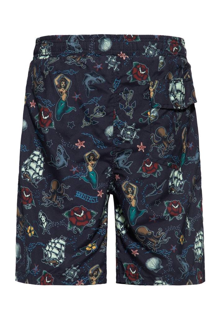 Queen Kerosin Designer-Badeshorts «Sailor» Nur für heute