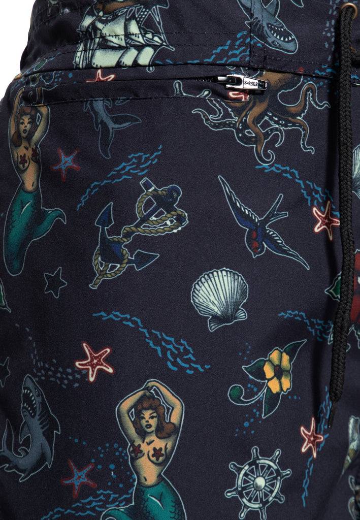 Queen Kerosin Designer-Badeshorts «Sailor» Nur für heute