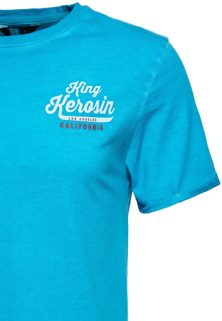 Queen Kerosin Oil Washed T-Shirt «Speedshop King Kerosin» Nur noch ein Tag übrig
